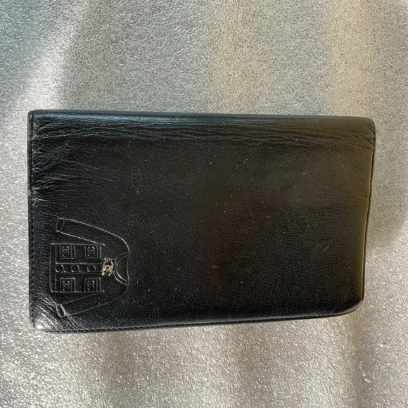 CHANEL JACKET MOTIF CC LOGO LEATHER LONG BIFOLD WALLET BLACK - Picture 8 of 15